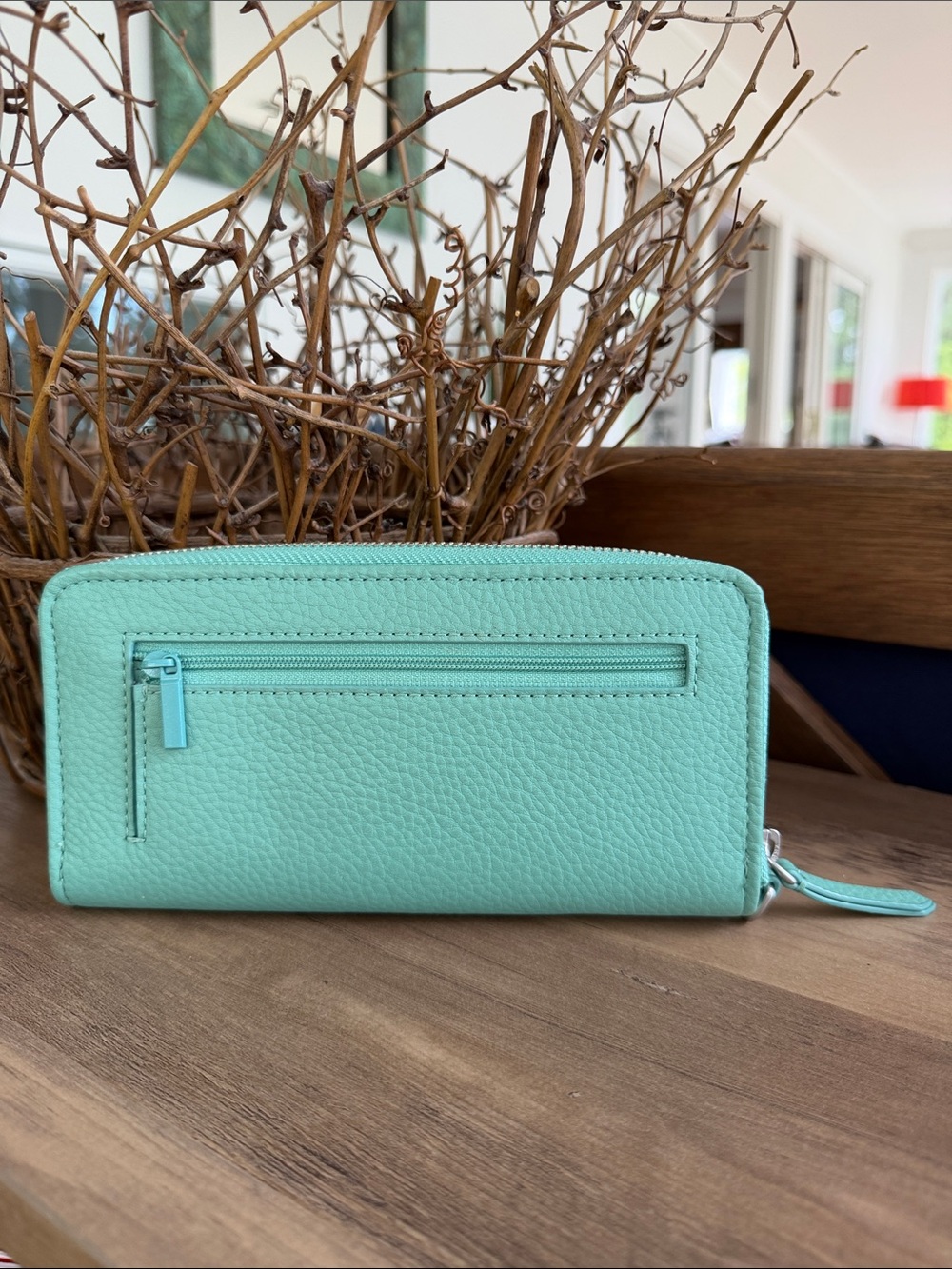 Vera Bradley Quilted Zip-Around Wallet in seafoam green - Picture 2 of 4